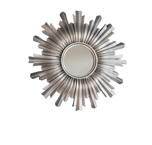 Miroir mural décoratif de couleur argentée Sun Burst Design pour maison, hôtel, restaurant, vente en gros - Product Image 1