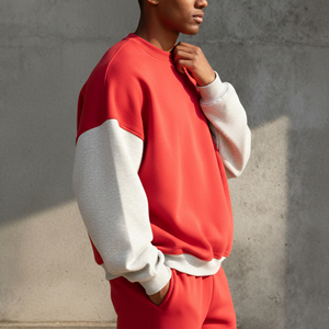 Sudaderas con Capucha para Hombre al por Mayor OEM, Talla Grande, Lisas, de Dos Tonos, con Logotipo Bordado Personalizado, Ropa Urbana, 100% Algodón, Estilo Holgado - Product Image 5