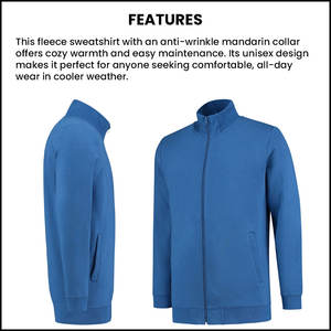 Vente en gros de sweatshirts unisexes confortables et anti-rides à col montant en polaire avec fermeture éclair vêtements de sport confortables grande taille - Product Image 5