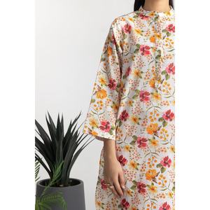 Ensemble coordonné 2 pièces blanc en tissu Dobby imprimé pour femme, tenue short au-dessus du genou, taille XS, idéal pour l'été, MOQ 2 pièces - Product Image 3