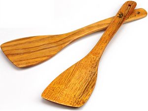 Cuchara de madera hecha a mano Madera natural sostenible para cocinar Mezclar Servir en la cocina casera o en la fiesta Uso diario - Product Image 2