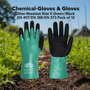 Guantes Resistentes a Químicos, Talla 10, Verde/Negro, EN 407/EN 388/EN 374, Paquete de 12 - Product Image 3