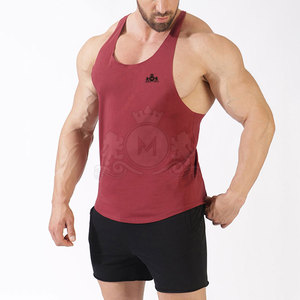 Débardeur personnalisé de haute qualité pour hommes Vêtements de fitness décontractés avec couleur unie et logo 100% coton respirant en gros - Product Image 3