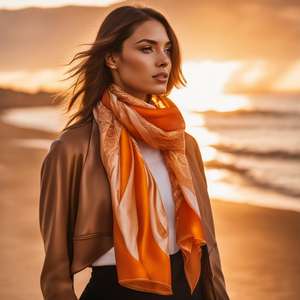 Châles et écharpes en soie pour femmes de luxe imprimés sur mesure en gros faits à la main en Inde - Product Image 5