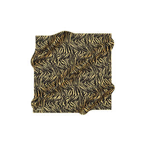 Floral Cotton Handkerchief Scarf in Black and Beige - Product Image 1