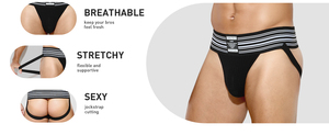 Calzoncillos Deportivos para Hombre, Cintura Ancha, Ropa Interior Sexy, Algodón/Fibra de Bambú, Secado Rápido, Transpirable - Product Image 4