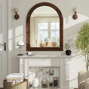 Miroir mural rustique doré en forme d'arche, cadre en fer épais, style Art déco, miroir de coiffeuse pour mariage, salle de bain, chambre à coucher, salon - Product Image 5
