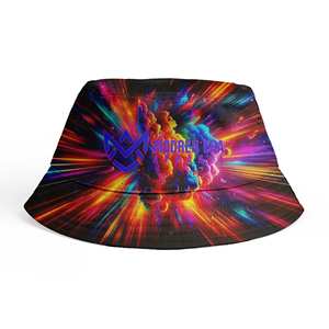 OEM Custom Sublimation Printing Bucket Hat Fashion Summer Polyester Hat Outdoor Pattern <b>Cover</b> Fashionable Summer Bucket Hat - Product Image 1