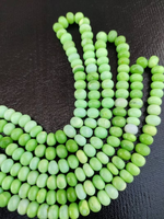 Perles rondes lisses en opale verte AAA pour la fabrication de bijoux artisanat 8-9mm perles percées au centre en opale de bonbons en gros par fabricant