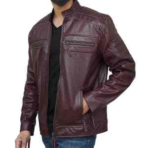 Nueva chaqueta de cuero para hombre personalizada nueva moda superventas elegante a prueba de viento cómoda invierno perfecta ajustada alta demanda - Product Image 5