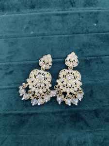 Hot Sale Indian <b>Earrings</b> Antique Gold Plated Zircon <b>Earrings</b> Women's Jewellery <b>Pearls</b> <b>Earrings</b> Jewelry for Women - Product Image 3