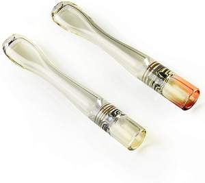 Soporte para cigarrillos de vidrio fumed dorado de 3,5 "Producto hecho a mano Premium CH2P - Product Image 1