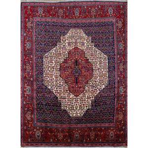 Aalam Hand Knotted <b>Wool</b> Rugs <b>Red</b> Orange Medallion Kilim for Home-Pae-4202 9x12 Rectangle Abstract Handmade for Teen's Entryway - Product Image 1
