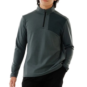 Bulk Discount Athletic Performance Quarter Zip Jacket Custom <b>Label</b> Tag Activewear Tracksuit Sweat Wicking 1/4 Zipper Running Top - Product Image 1