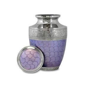 Meena-urnas de cremación humana de latón para cenizas, suministros funerarios de alta calidad, suministros de urnas de la India, Color azul - Product Image 1