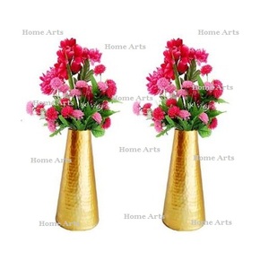 Designer Vase Hammered Gold Color Brass Flower Vase Finest Quality Customized Size Vase For Wedding Decor Use - Product Image 6