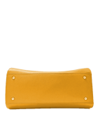 Tas Tote PU Kuning Dengan Tali Rantai Warna Solid Fashion Penggunaan Sehari-hari Semua Musim Tas Tangan Wanita Grosir Katun Modis Bergaya