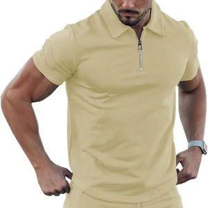 Conjunto de 2 piezas de traje de entrenamiento de fútbol para hombre, transpirable, respetuoso con el medio ambiente, pantalones cortos con cordón, camiseta de poliéster/algodón - Product Image 1