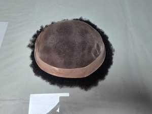 Peluca de Cabello Humano Indio 100%, Estilo Afro, con Ondas Sueltas y Profundas, Resistente al Agua, Base Mono BD - Product Image 5