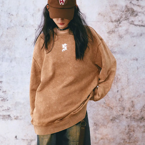 Sudaderas de Gran Tamaño con Hombros Caídos y Estampado Urbano para Mujer, 100% Algodón de Alta Calidad, Antiarrugas, para Otoño/Invierno - Product Image 3