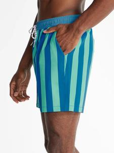 Alta calidad diseño de logotipo personalizado 100% algodón transpirable sin tirantes encaje decorado traje de baño pantalones cortos para hombres ropa de playa impresa - Product Image 3