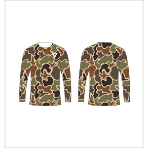 Camiseta de Manga Larga para Hombre, Color Marrón Bronceado, Camuflaje, Cuello Redondo, Diseño Frogskin, Estilo Casual, Trackstar, Marca Privada OEM, TSI-G05-P0830 - Product Image 2