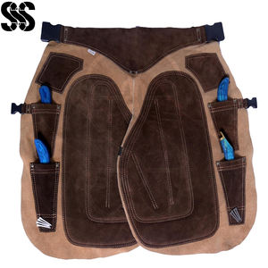 Make Your Own Adjustable Waist Leg Straps Stainless Steel Reinforced Genuine <b>Leather</b> Protective Chaps Horse Hoof Trimming - Product Image 2