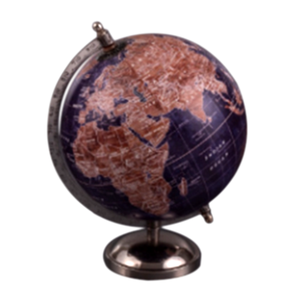 Globe du monde en métal antique pour les amateurs de design d'intérieur qui préfèrent les pièces de décoration artisanales avec des détails globaux vintage - Product Image 3