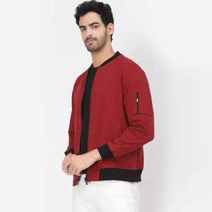 Chaquetas Bomber de Invierno, Diseño Personalizado OEM, Chaqueta Bomber para Hombre con Cuello Alto y Logotipo Frontal, Chaqueta de Invierno - Product Image 2