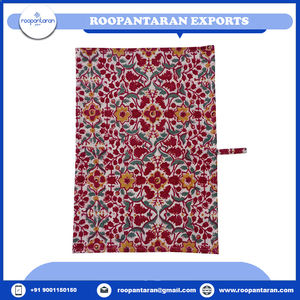 Designs modernes exquis serviettes de cuisine de Pâques 100% coton bloc à la main imprimé 50X70 CMS serviettes de table à thé - Product Image 3