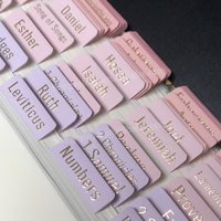 Fabricant de onglets de Bible laminés au toucher de soie de conception personnalisée avec feuille d'or en relief