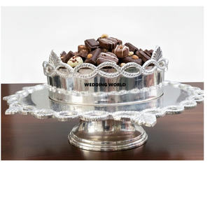 Metal Square <b>Chocolate</b> Bowl With Handle Latest New Collection <b>Fancy</b> Sweet Bowl Silver Finished Designer <b>Chocolate</b> Bowl - Product Image 5