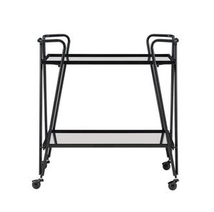 Metal Rectangular Shaped Wine bar Cart for Home Catering Hotel Restaurant Kitchen Food <b>Serving</b> <b>Trolley</b> Wine & Glasses Holders - Product Image 2