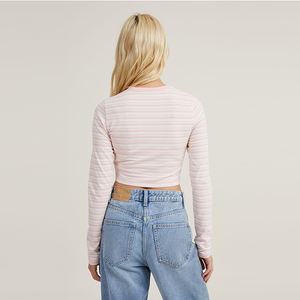 Camiseta de Verano para Mujer, Estilo Urbano, Corte Regular, Spandex/Algodón, Casual, Transpirable, Manga Larga, con Logotipo Personalizado - Product Image 6