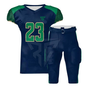 Uniforme de football américain à manches courtes, style unique et personnalisé, grande taille 100% polyester de haute qualité - Product Image 1