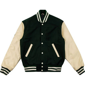 Veste de baseball décontractée à logo personnalisé OEM pour hommes, veste bomber ajustée, veste de baseball, tailles grandes pour hommes - Product Image 1