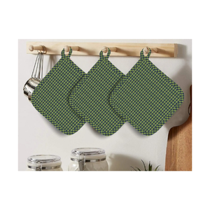 Solid Colour Restaurant Bulk 100% Cotton Embroidered Quilted Heatproof <b>Oven</b> Pad Eco Certified OEM ODM Custom Logo Pot Holder - Product Image 5