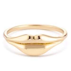 Anillo bohemio de plata 925 con forma de labio, anillo extravagante para niñas con anillo de boca chapado en oro para regalos de mujer - Product Image 5