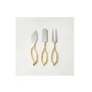 Juego de Cubiertos de la mejor calidad, mango de diseño redondo de oro rosa, cuchillo de queso de acero inoxidable, juego de tenedores esparcidores, uso - Product Image 6