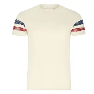 Camisetas de algodão de retalhos de manga curta oversized/camisetas de algodão de cor lisa feitas sob medida para homens de melhor material slim fit
