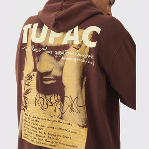 Sudadera con capucha con bordado de hombros caídos y lavado ácido para hombre personalizada 100% algodón ropa de calle de peso pesado para invierno - Product Image 3