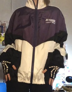 Chaqueta universitaria para mujer y hombre, chaqueta cortavientos con bordado de letras de primavera, abrigo informal holgado de calle con cremallera y retazos para parejas - Product Image 6