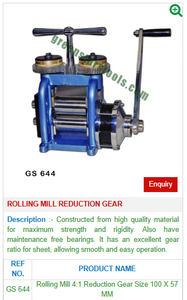 Engranaje de reducción de laminador de acero al carbono GS 644 para herramientas de joyería para uso de herramientas de joyería - Product Image 2