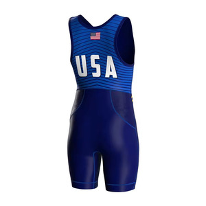 Nuevo diseño Oem Impresión Wrestling Uniform Medias Ropa Wrestling Singlet - Product Image 3