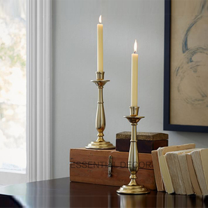 Aluminum Golden Taper <b>Candlestick</b> Holders for Wedding Decoration Top Quality Metal Candle Holder with Customized Shape - Product Image 1