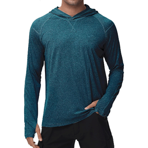 เสื้อกีฬาแบบสวมหัวแขนยาวโพลีเอสเตอร์ป้องกันแบคทีเรีย UPF 50 + 100% พิมพ์ซับลิเมชันปรับแต่งได้สำหรับตกปลา - Product Image 3