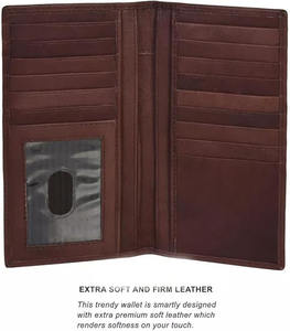 Portefeuille léger tendance de haute qualité pour hommes élégant en cuir véritable durable longue longueur avec conception de logo personnalisé OEM 2025 - Product Image 6