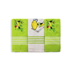 ผ้าเช็ดจานผ้าฝ้ายแท้ปัก100% ดีไซน์สวยงามใช้ในครัวส่งออกจากอินเดีย - Product Image 1