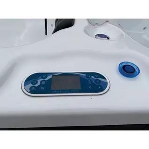 Bañera de hidromasaje de lujo moderna para exteriores, bañera de hidromasaje independiente de 1,8 m con función de remojo, Material de piedra artificial - Product Image 5