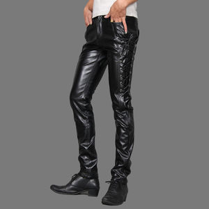 2024 pantalons en cuir véritable souple de haute qualité pour hommes Offre Spéciale OEM ODM Service personnalisé joggeurs en cuir souple pour adultes vente chaude - Product Image 2